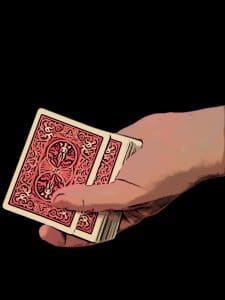 magic trick one card push off